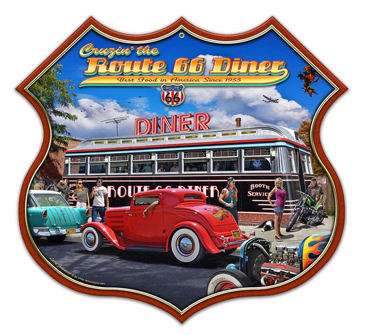 LGC551 - Route 66 Diner Shield