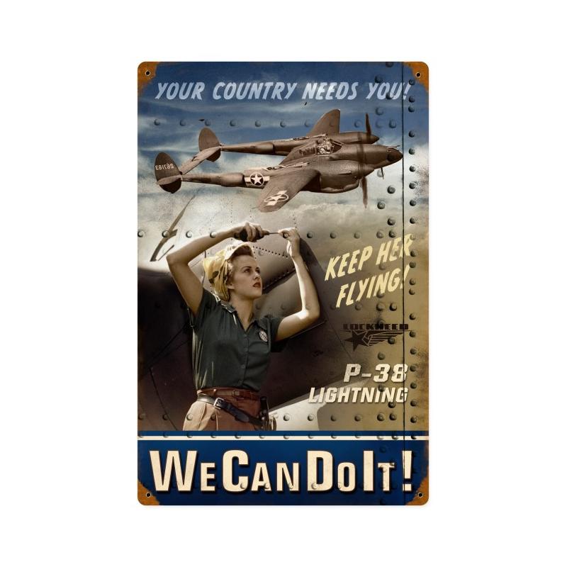 P-38 Rosie Vintage Sign