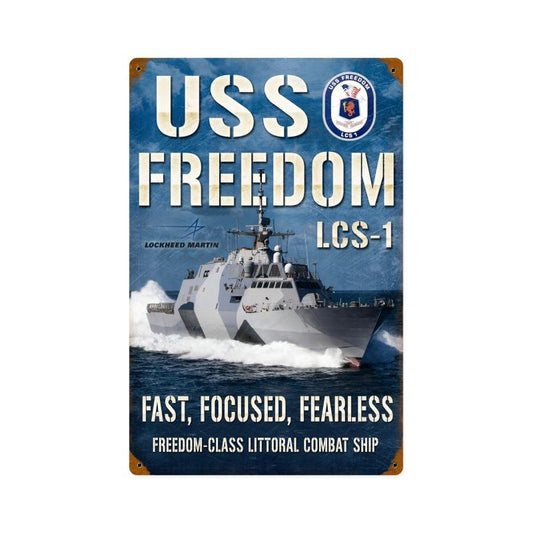 USS Freedom Vintage Sign