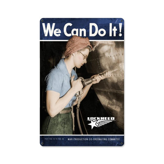 We Can Do It Lockheed Martin Rosie Vintage Sign