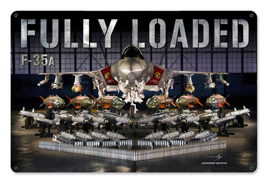 FULLY LOADED F35 Vintage Sign