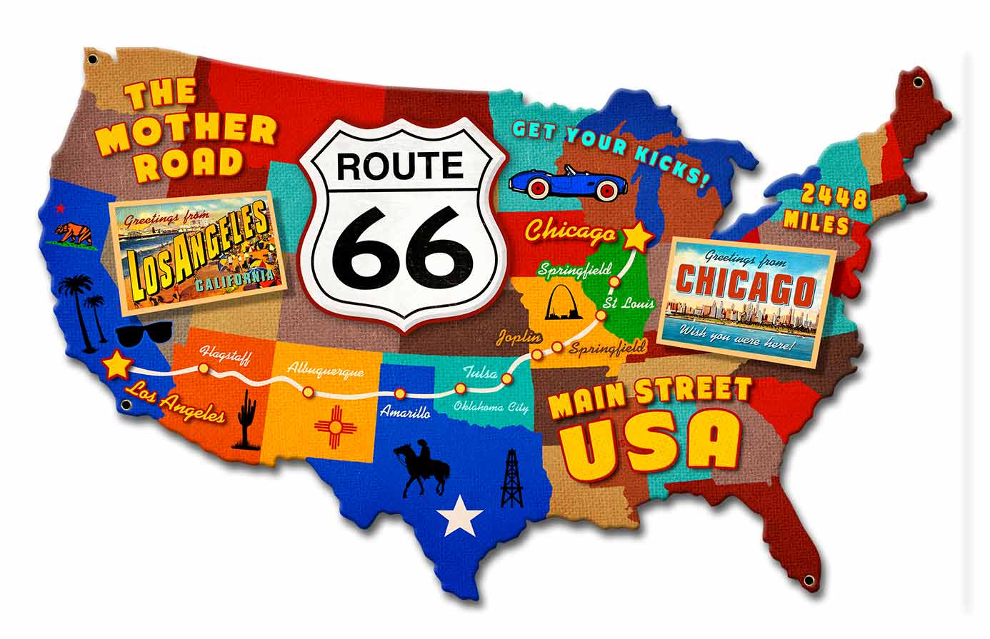 PSB418 - Route 66 USA Map