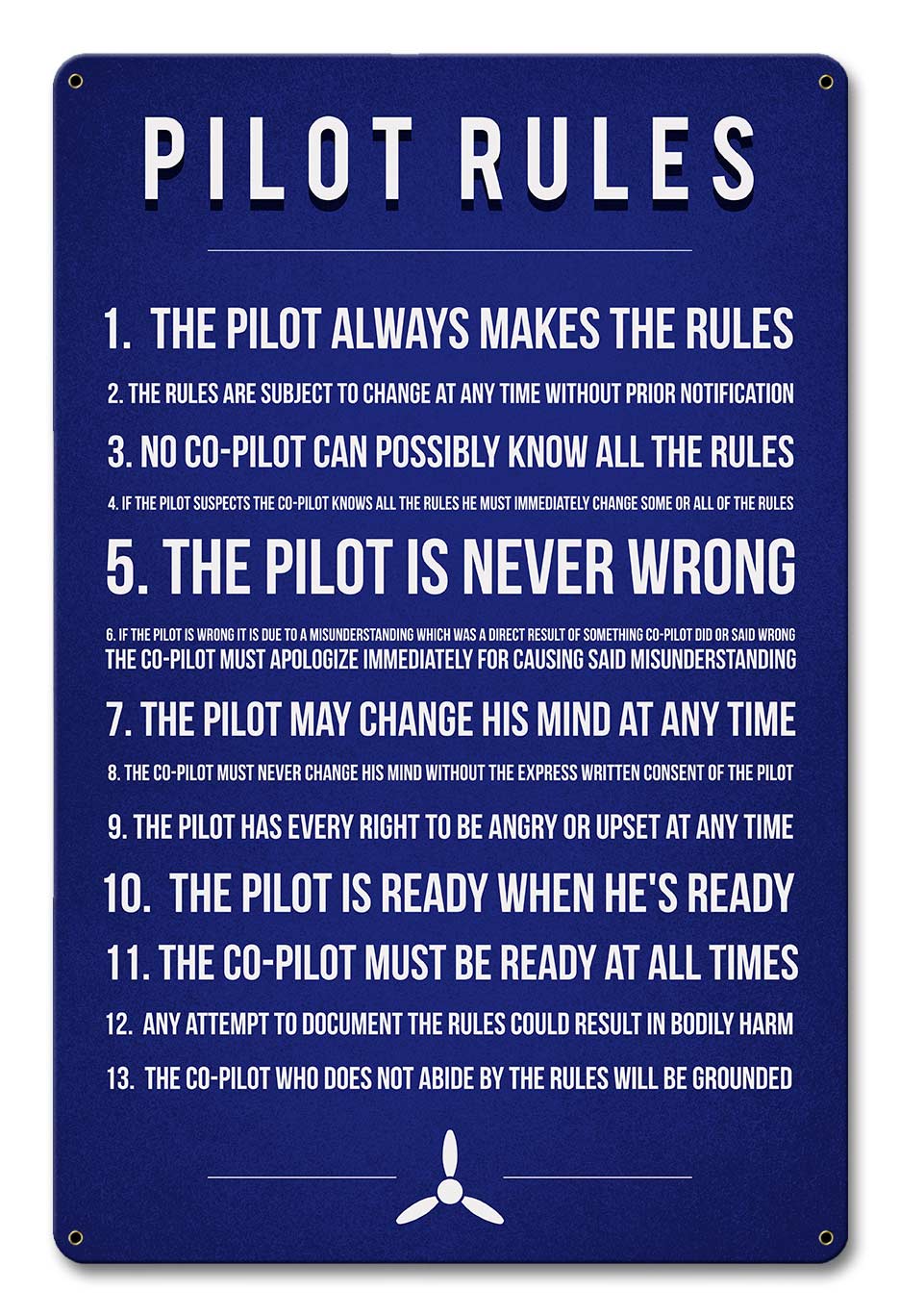 PTSB662 - PILOT RULES
