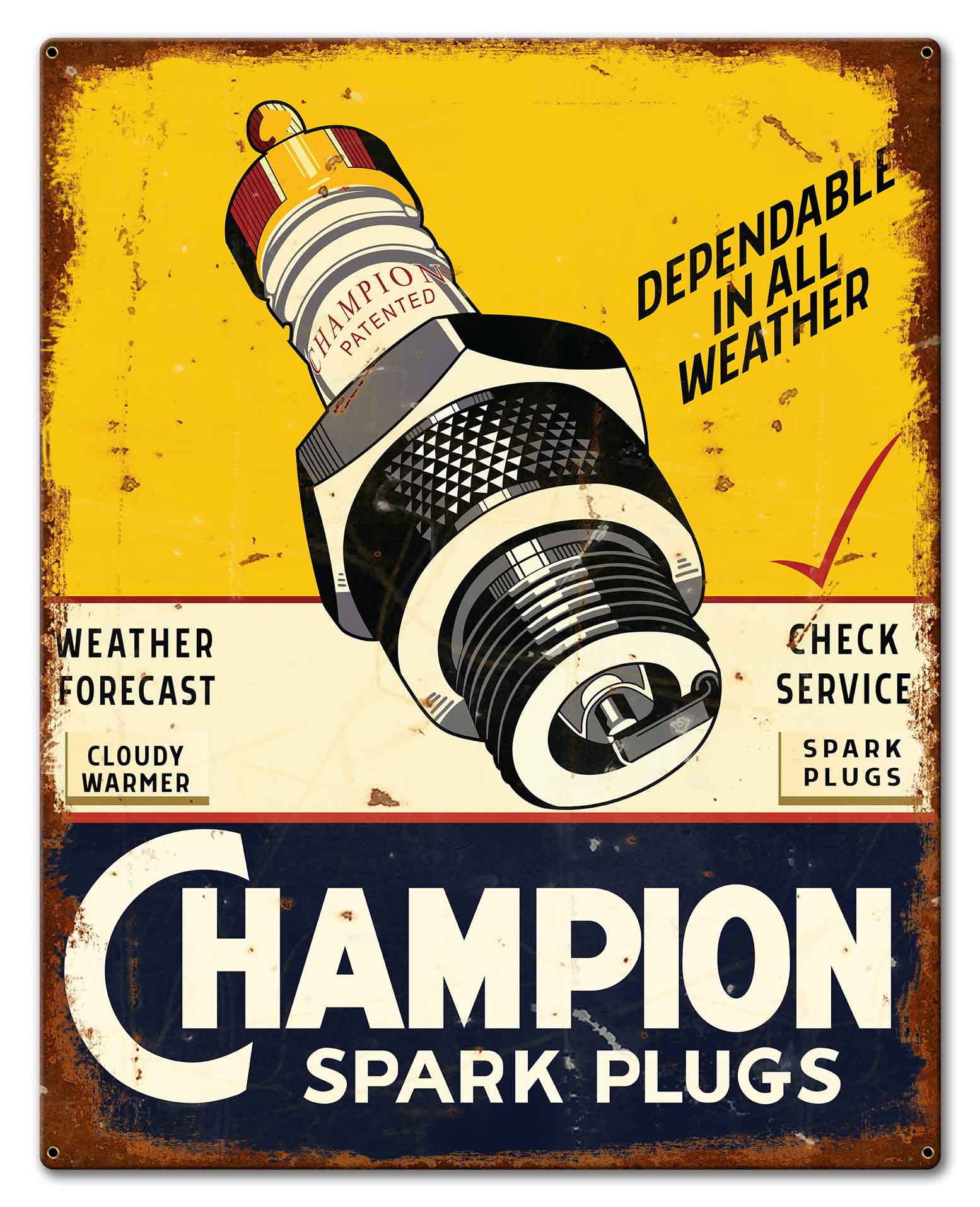 RR771 - CHAMPION SPARK PLUGS VINTAGE - PLASMA