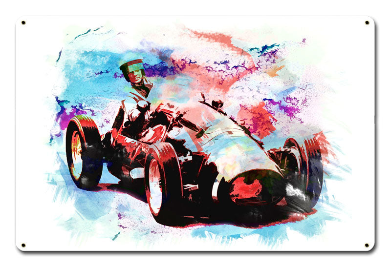 WATER COLORS RACER Vintage Sign