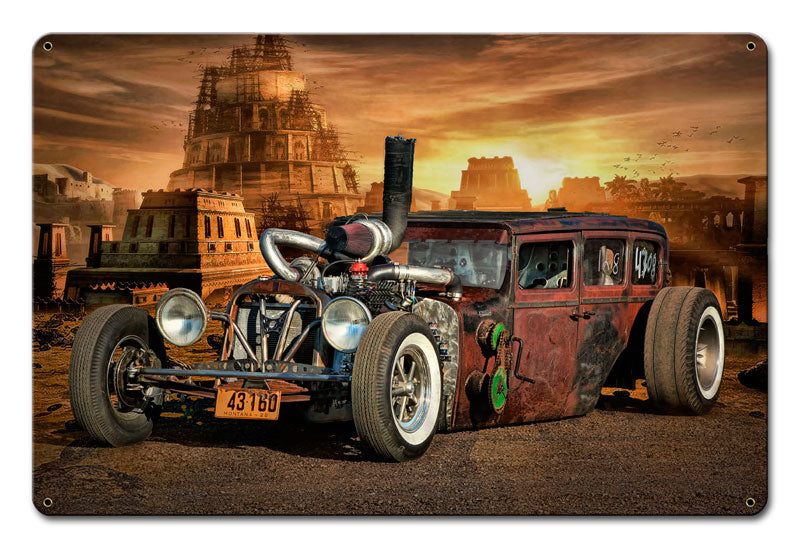 RAT ROD CITY Vintage Sign