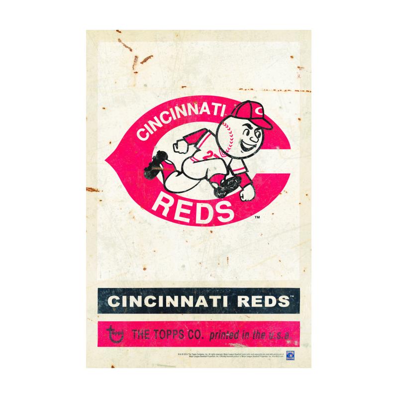 TPS009 - 12 x 18 - VINTAGE SIGN - 1975 CINCINNATI REDS....Requires #/49 Medallion