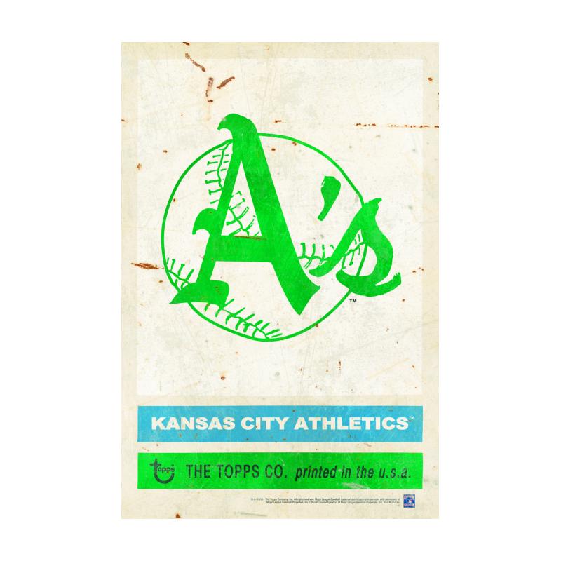 TPS016 - 12 x 18 - VINTAGE SIGN - 1963 KANSAS CITY ATHLETICS....Requires #/49 Medallion