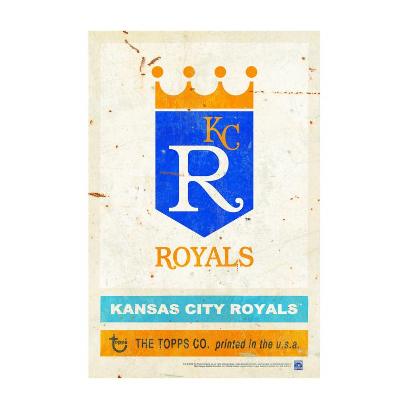 TPS017 - 12 x 18 1969 Kansas City Royals Vintage Sign....Requires #/49 Medallion