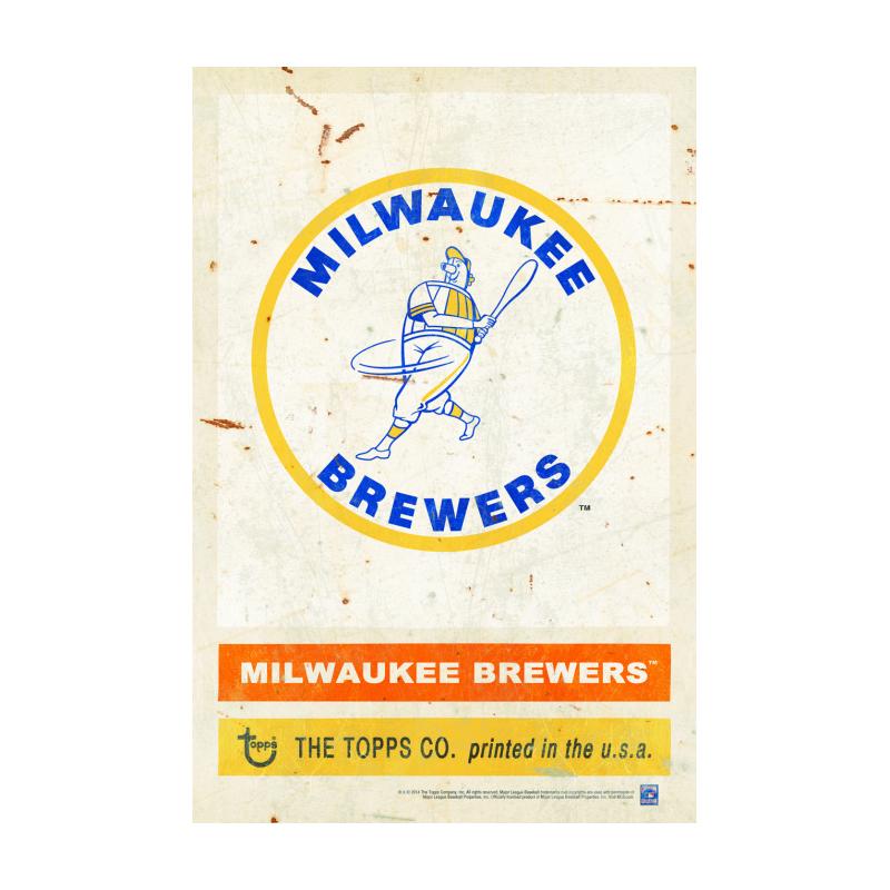 TPS020 - 12 x 18 1970 Milwaukee Brewers Vintage Sign....Requires #/49 Medallion