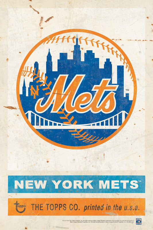 TPS025 - 12 x 18 1962 New York Mets Vintage Sign....Requires #/49 Medallion