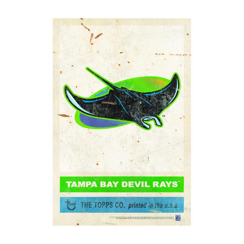 TPS035 - 12 x 18 - VINTAGE SIGN - 1998 TAMPA BAY DEVIL RAYS ....Requires #/49 Medallion