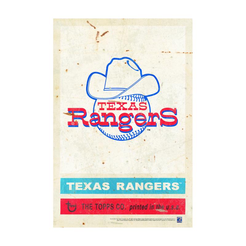 TPS036 - 12 X 18 1972 Texas Rangers Vintage Sign....Requires #/49 Medallion