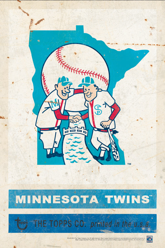 TPS041 - 12 X 18 VINTAGE SIGN - ALL STAR MINN TWINS FIX