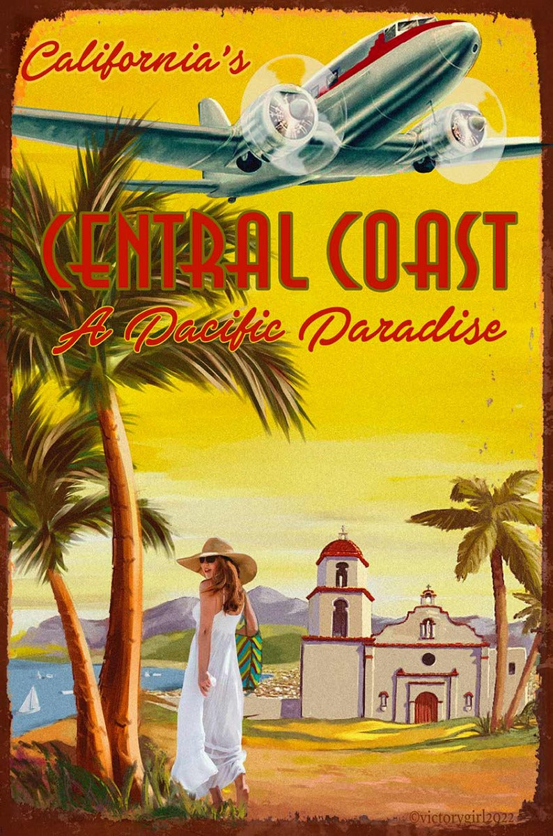 VG039 - CENTRAL COAST POSTER RUSTED