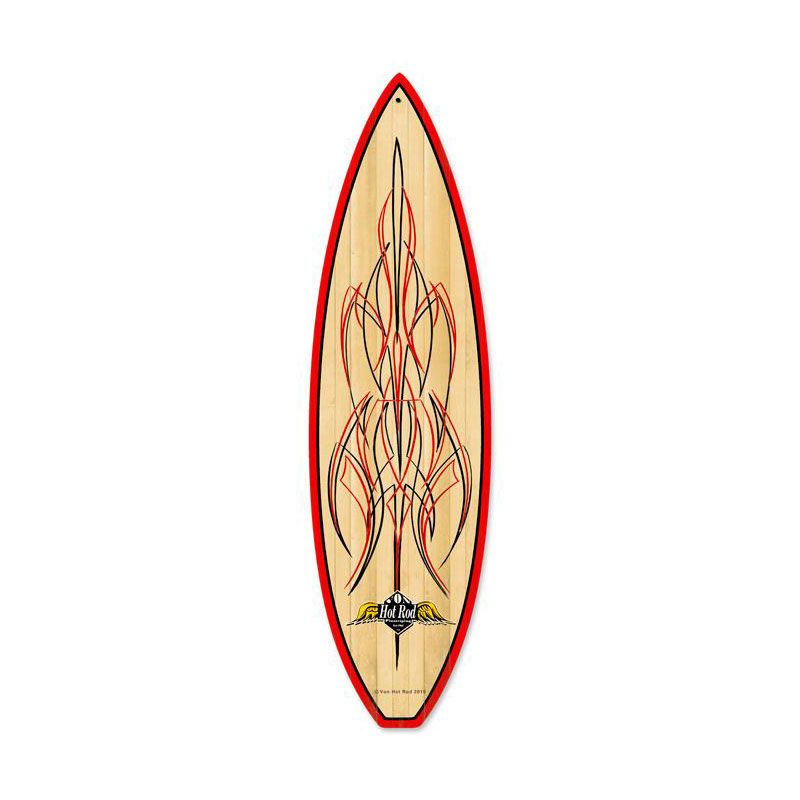 Wood Pinstripe Surfboard - PLASMA