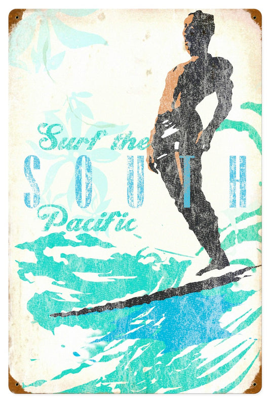 WADE020-PG - 16 X 24 VINTAGE METAL SIGN - SOUTH PACIFIC