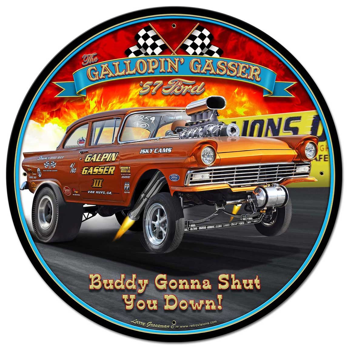 1957 Ford Gasser Vintage Sign