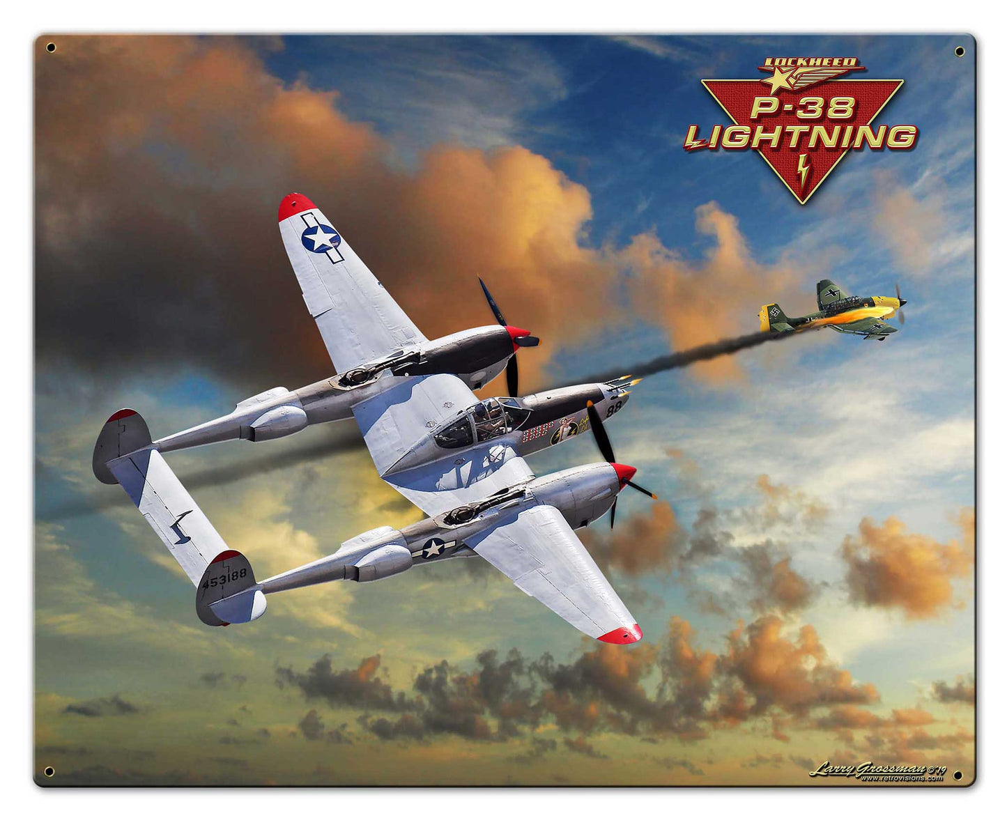 P-38 J Lightning Vintage Sign