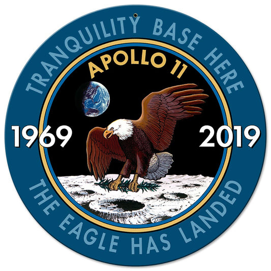 Apollo 11 50th Anniversary Mission Insignia Metal Sign Vintage Sign