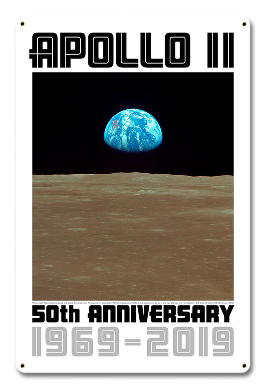 Apollo 11 50th Anniversary Earthrise Metal Sign Vintage Sign