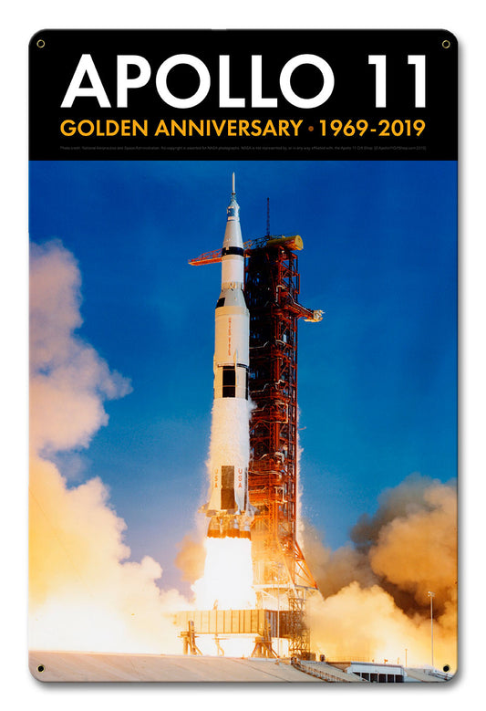 APOLLO 11 50TH ANNIVERSARY LIFTOFF Vintage Sign