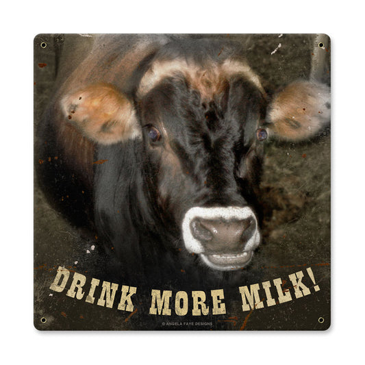 Drink More Milk Vintage Sign