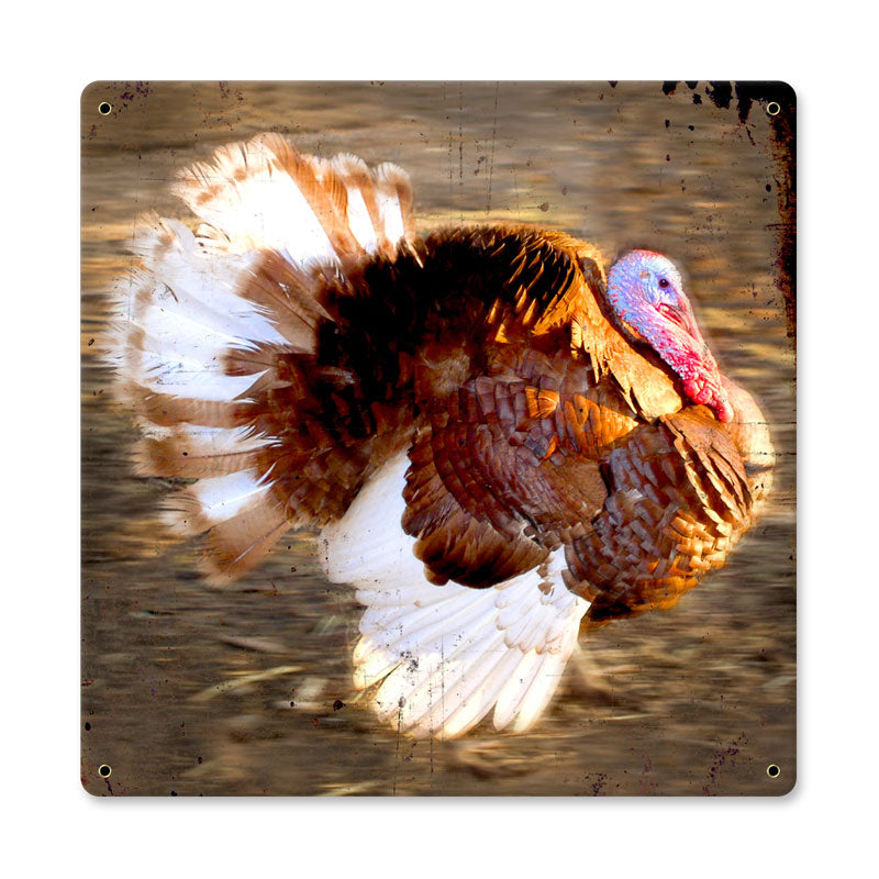 Running Turkey Vintage Sign