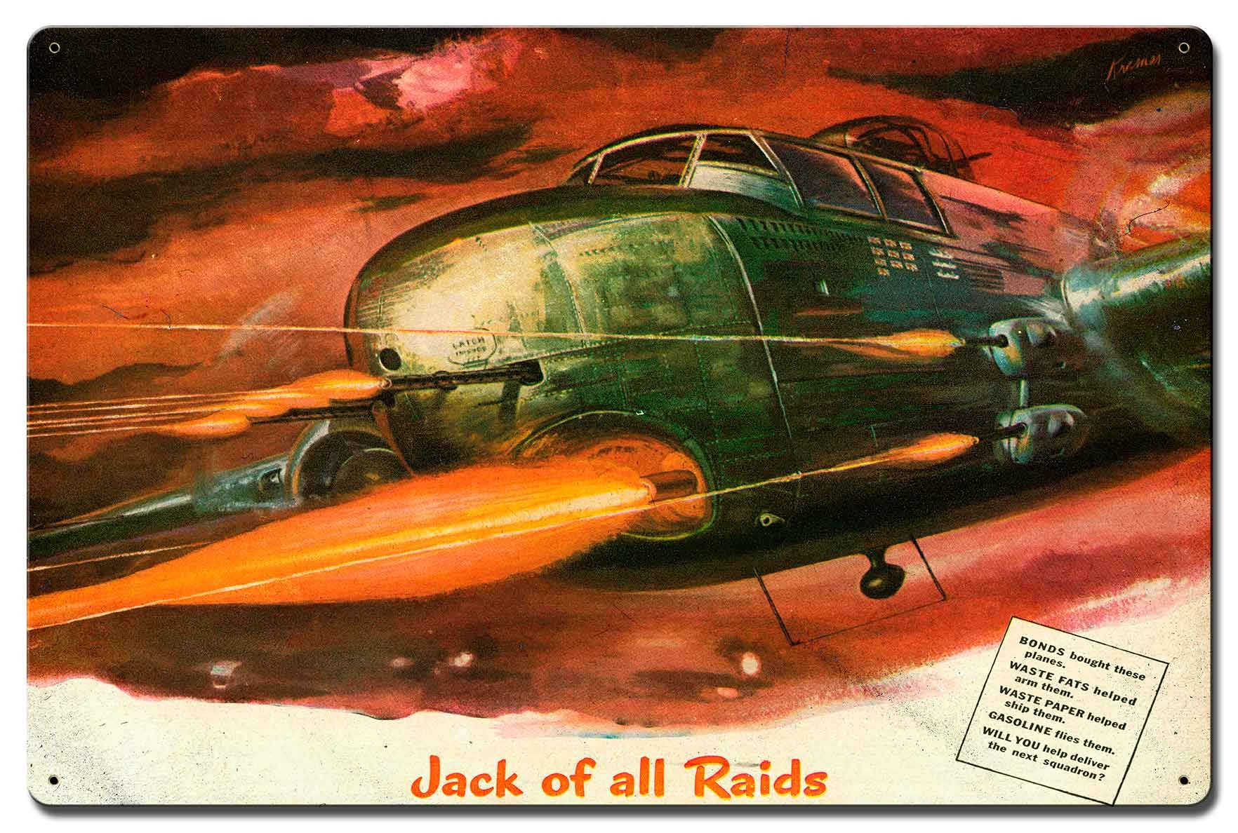 Jack Of All Raids Vintage Sign