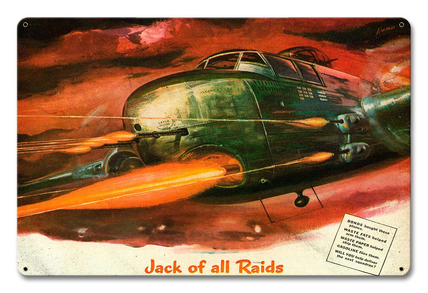 Jack Of All Raids Vintage Sign