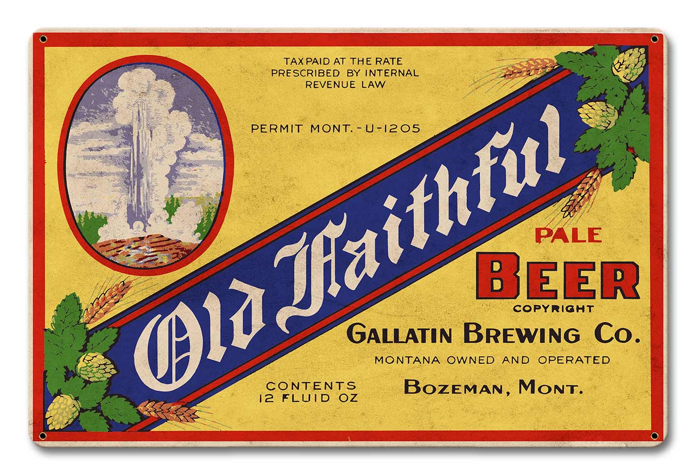 Old Faithful Pale Beer