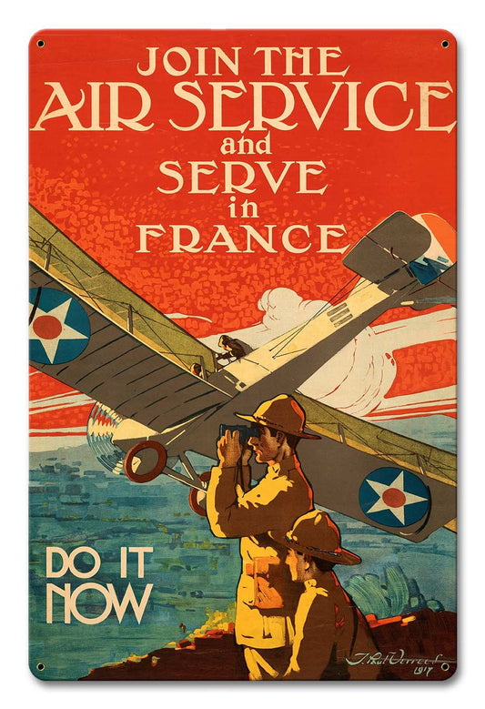 Join Air Service France 12 x 18 Satin