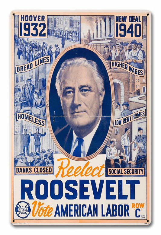 Reelect Roosevelt 12 x 18 Satin