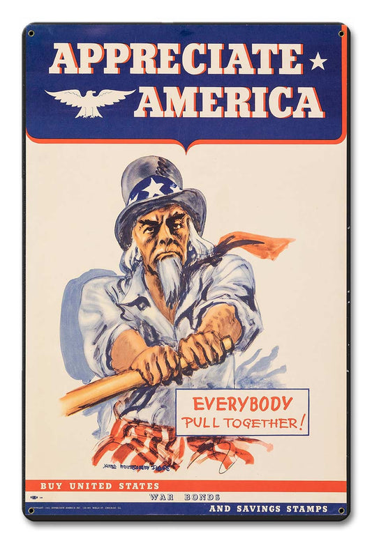 Uncle Sam Appreciate America 12 x 18 Satin
