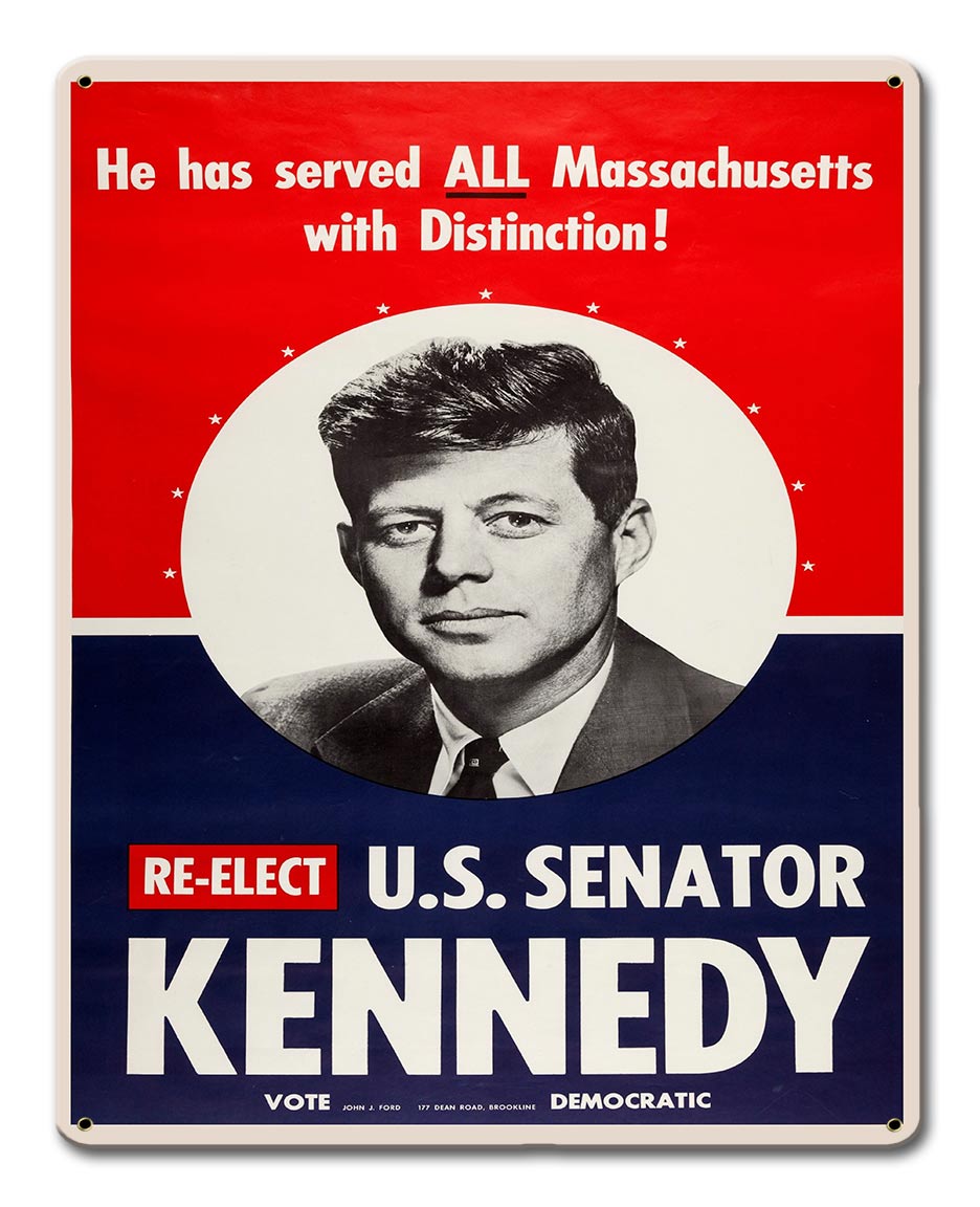 Reelect Kennedy 1958 12 x 15 Satin
