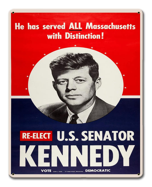 Reelect Kennedy 1958 12 x 15 Satin
