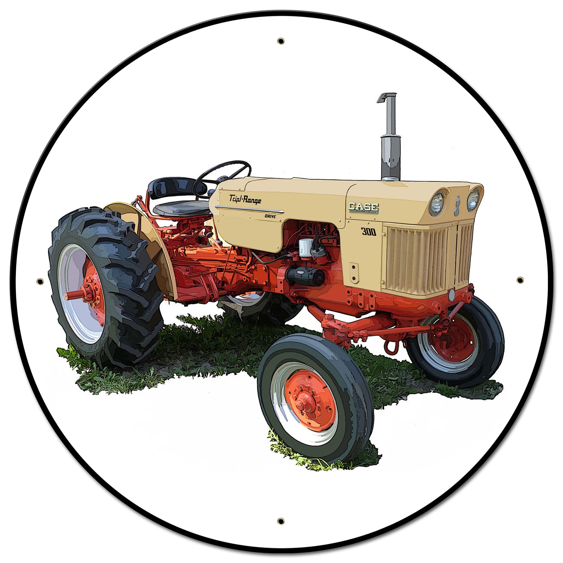Case Tractor Model 300 28 X 28 vintage metal sign