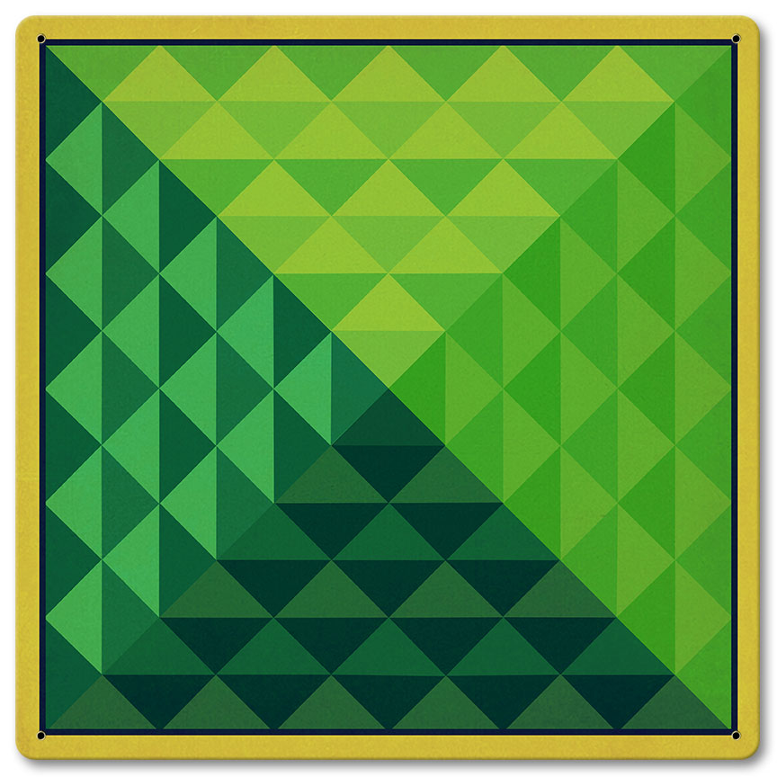 Green Pyramid Quilt