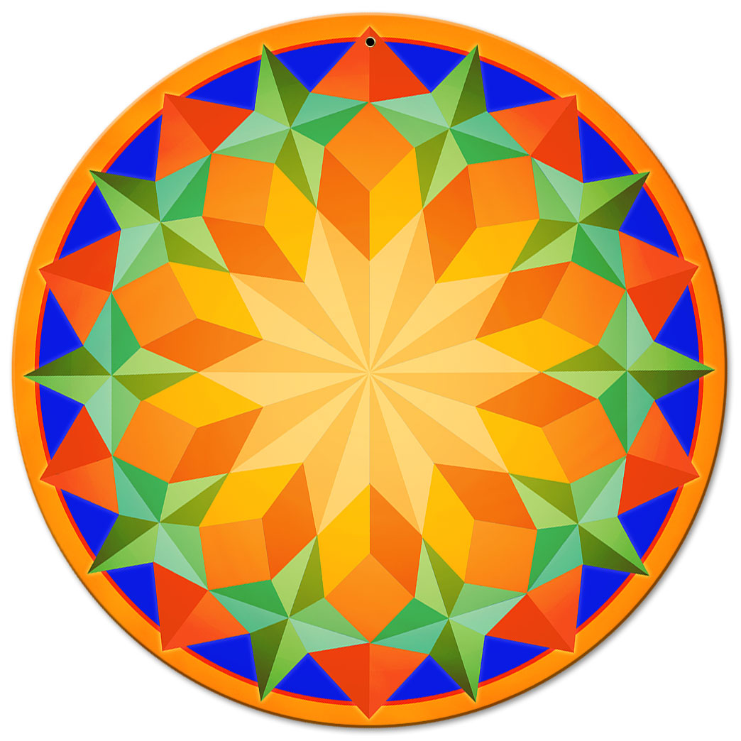 Sun Pattern 14 x 14 Round