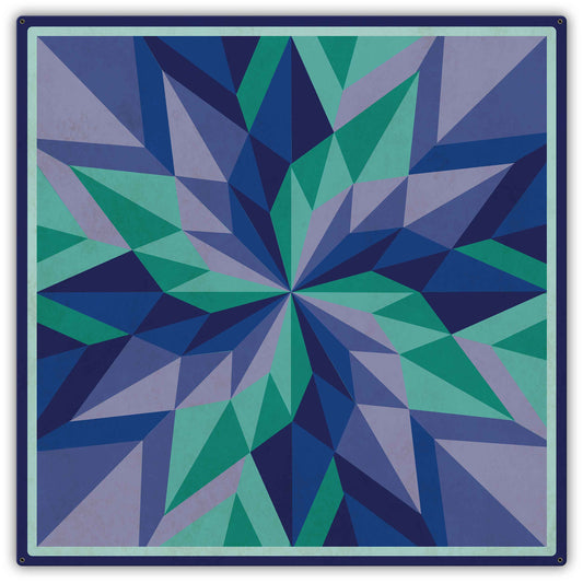 Starburst Blue 42 x 42 Custom Shape