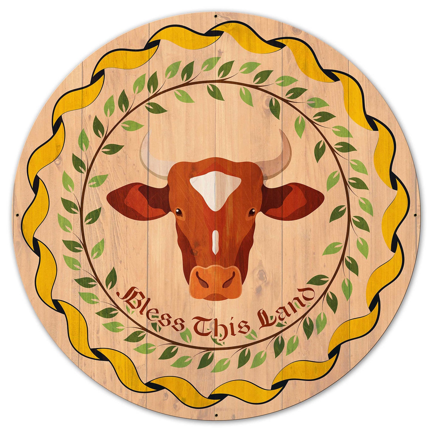 Cow Hex Sign 36 x 36 Custom Shape