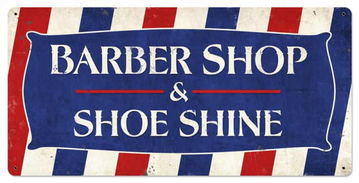 Barber Shop & Shoeshine Vintage Sign