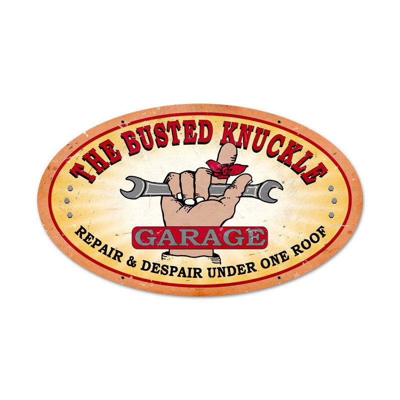 Busted Knuckle Garage Vintage Sign