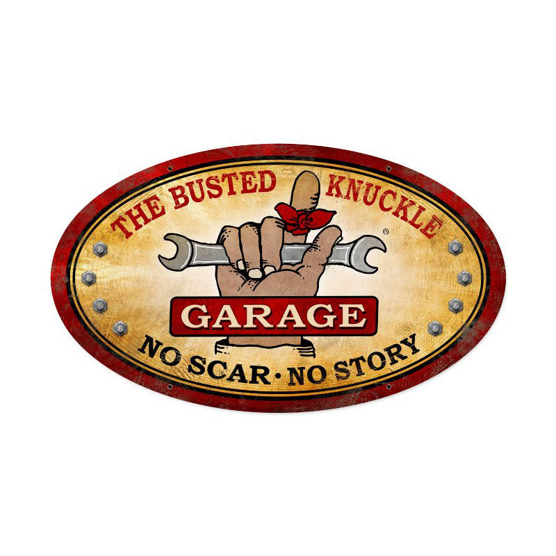 Busted Knuckle Garage Vintage Sign