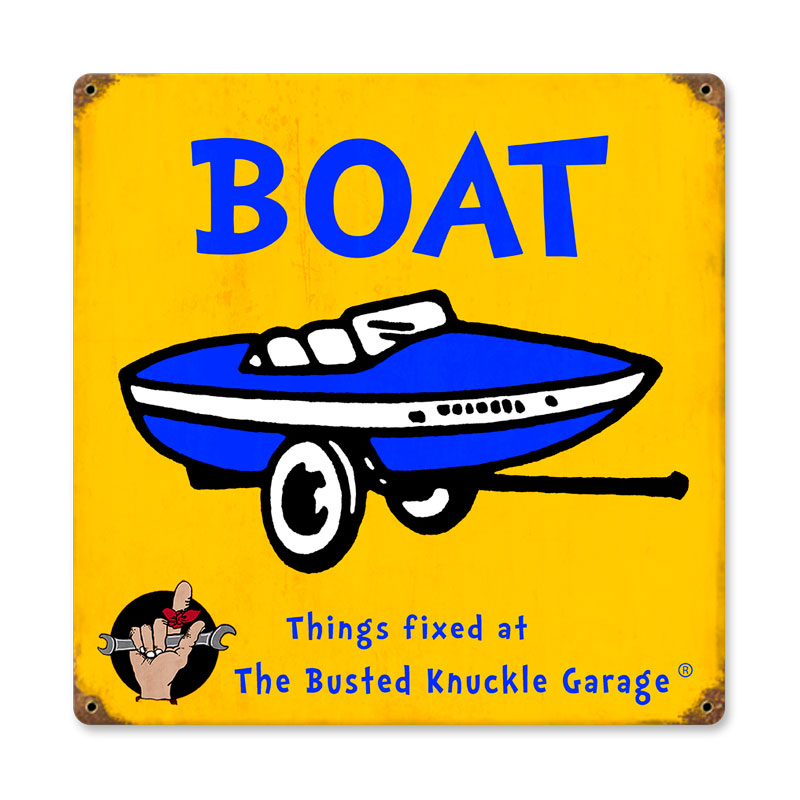 Kids Boat Vintage Sign