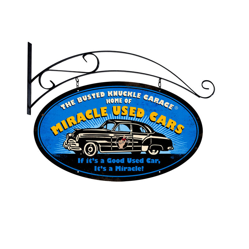 Miracle Used Cars Vintage Sign