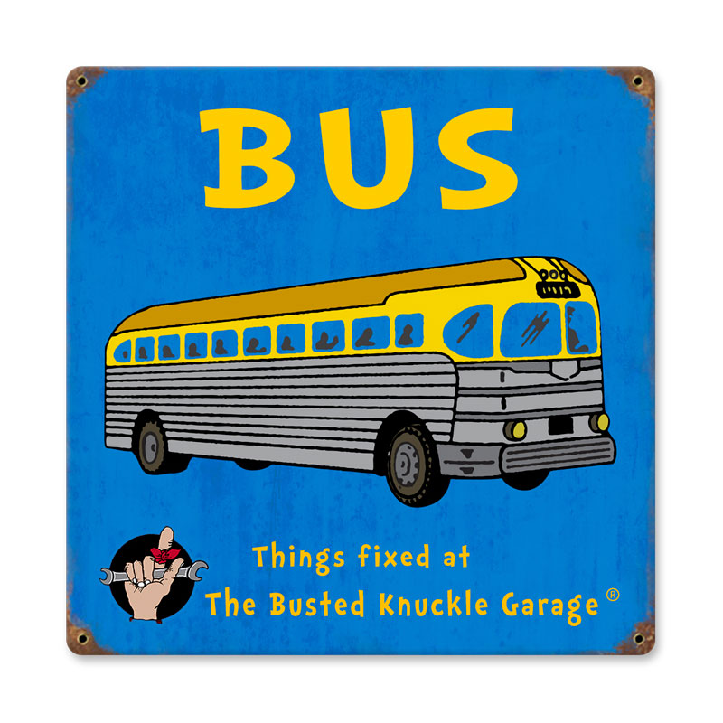 Kids Bus Vintage Sign