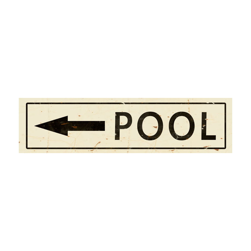 CAL230 - 5 X 20 ARROW POOL VINTAGE SIGN