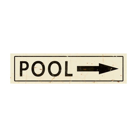 CAL232 - 5 X 20 POOL ARROW VINTAGE SIGN