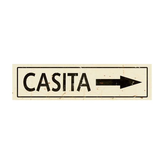 CAL234 - 5 X 20 CASITA ARROW VINTAGE SIGN